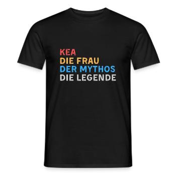 Kea Fau Mythos Legende - Männer T-Shirt - Schwarz - Vorne - AI Model Male 178 light (178cm)