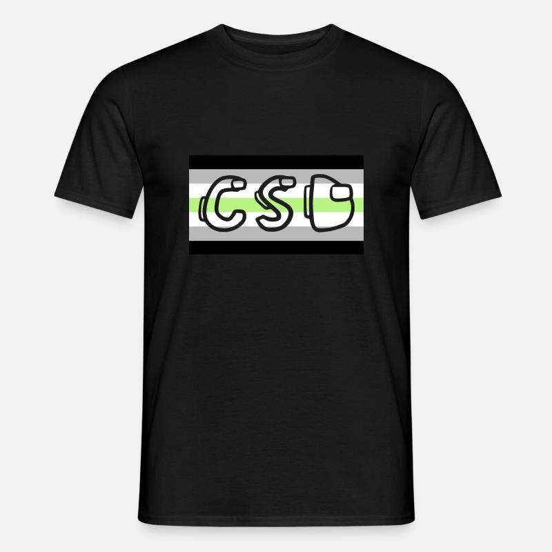 agender pride csd - Männer T-Shirt - Schwarz