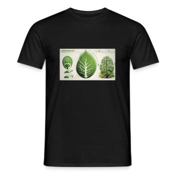 Botanical Tree - Männer T-Shirt - Schwarz - Vorne - AI Model Male 178 light (178cm)