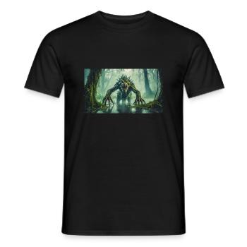 monster dunkel horror gruselig Halloween gruselig gruselig - Männer T-Shirt - Schwarz - Vorne - AI Model Male 178 light (178cm)