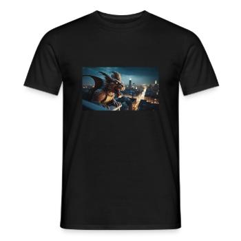 Gargoyle mit einem bösen Lächeln Monster dunkler Horror - Männer T-Shirt - Schwarz - Vorne - AI Model Male 178 light (178cm)