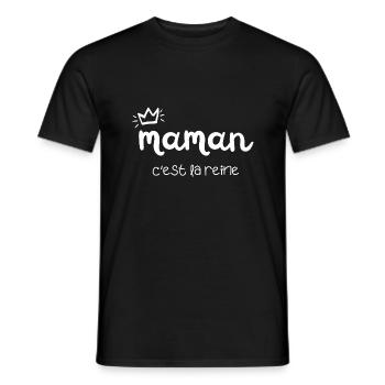 Mama ist die Königin - Männer T-Shirt - Schwarz - Vorne - AI Model Male 178 light (178cm)