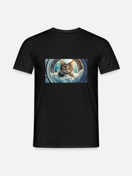 Pun ambiguous german expression – Katzenwäsche - Men's T-Shirt - black