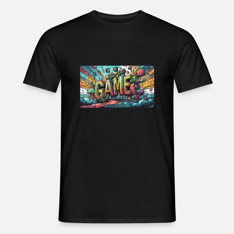Graffiti-Spiel - Männer T-Shirt - Schwarz