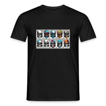 urban street skull #2 - Men's T-Shirt - black - Front - AI Model Male 178 light (178cm)