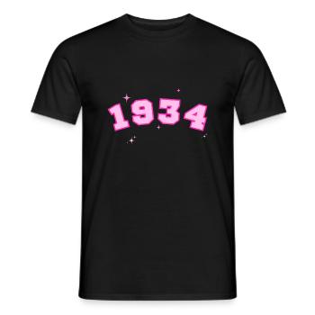 1934 rose étoile - T-shirt homme - noir - Devant - AI Model Male 178 light (178cm)