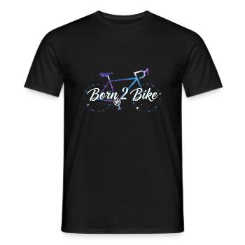 "Born 2 Bike" Himmlisches Fahrraddesign - Männer T-Shirt - Schwarz - Vorne - AI Model Male 178 light (178cm)