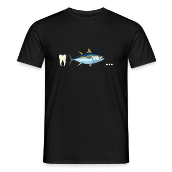 Thunfisch-Zahn ... - Männer T-Shirt - Schwarz - Vorne - AI Model Male 178 light (178cm)