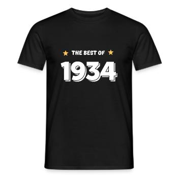 Best of 1934 - Men's T-Shirt - black - Front - AI Model Male 178 light (178cm)