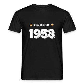 Das Beste von 1958 - Männer T-Shirt - Schwarz - Vorne - AI Model Male 178 light (178cm)