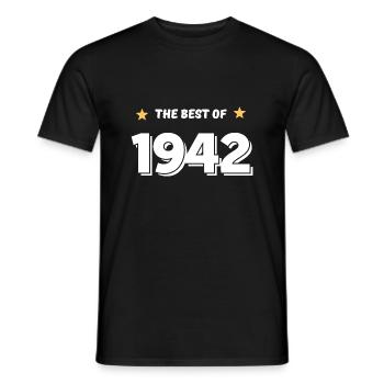 Best of 1942 - Men's T-Shirt - black - Front - AI Model Male 178 light (178cm)