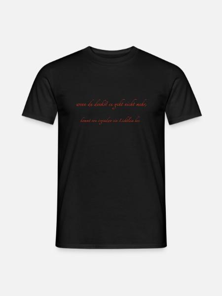 wenn du denkst - Männer T-Shirt - Schwarz