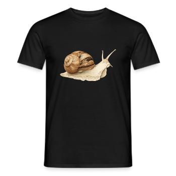 Snail - Men's T-Shirt - black - Front - AI Model Male 178 light (178cm)