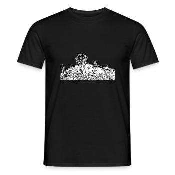 Kleiner Münsterländer - Männer T-Shirt - Schwarz - Vorne - AI Model Male 178 light (178cm)