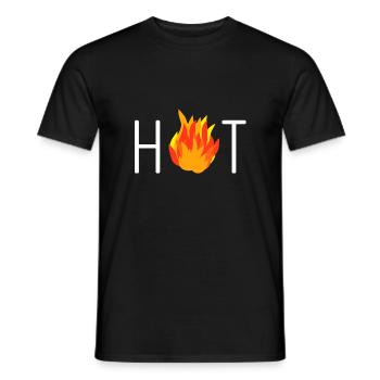 Fire, Flame, Hot, Gift Idea - Men's T-Shirt - black - Front - AI Model Male 178 light (178cm)
