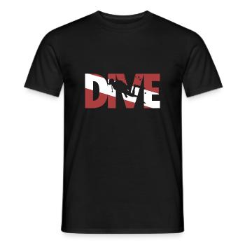 Chemise de plongée sous-marine - T-shirt homme - noir - Devant - AI Model Male 178 light (178cm)
