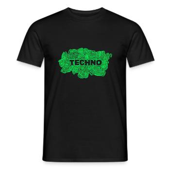 Techno Techno - Men's T-Shirt - black - Front - AI Model Male 178 light (178cm)