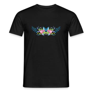 Blumenranke Geschenk Frauen - Männer T-Shirt - Schwarz - Vorne - AI Model Male 178 light (178cm)