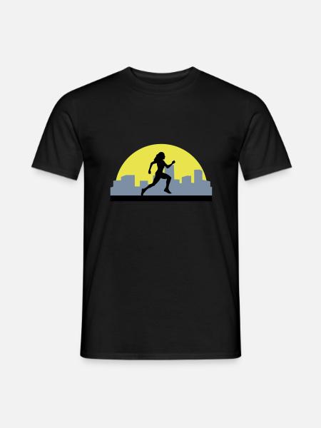 running woman - Men's T-Shirt - black