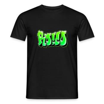 ROCCO GRAFFITI-DRUCK - Männer T-Shirt - Schwarz - Vorne - AI Model Male 178 light (178cm)