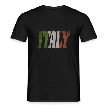 Italy - Männer T-Shirt - Schwarz - Vorne - AI Model Male 178 light (178cm)