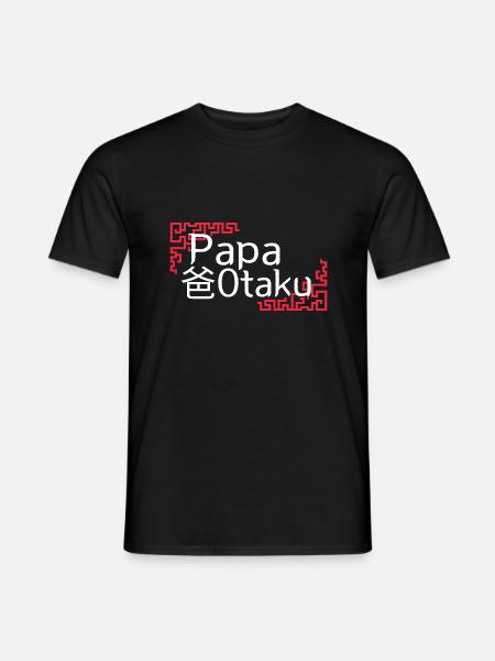 Papa Otaku manga Japan party - Men's T-Shirt - black