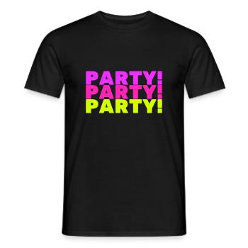 Party - Männer T-Shirt - Schwarz - Vorne - AI Model Male 178 light (178cm)