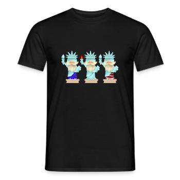 Gnomes Of Liberty - Men's T-Shirt - black - Front - AI Model Male 178 light (178cm)
