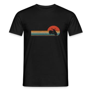Scooter Rétro Cyclomoteur - T-shirt homme - noir - Devant - AI Model Male 178 light (178cm)