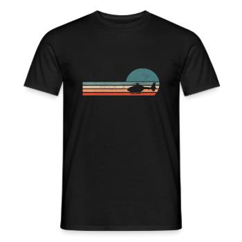 Hubschrauber Helikopter Pilot Herzschlag Geschenk - Männer T-Shirt - Schwarz - Vorne - AI Model Male 178 light (178cm)
