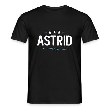Astrid - Männer T-Shirt - Schwarz - Vorne - AI Model Male 178 light (178cm)