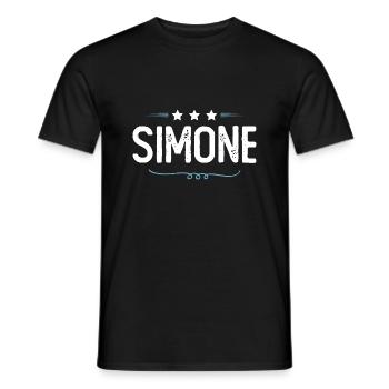 Simone - Männer T-Shirt - Schwarz - Vorne - AI Model Male 178 light (178cm)