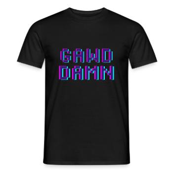 « Gawd Damn » Drôle Dicton drôle - T-shirt homme - noir - Devant - AI Model Male 178 light (178cm)