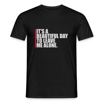leave me alone day - Männer T-Shirt - Schwarz - Vorne - AI Model Male 178 light (178cm)