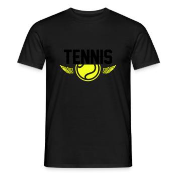 Tennis - Männer T-Shirt - Schwarz - Vorne - AI Model Male 178 light (178cm)
