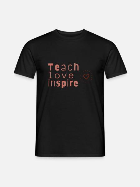 Enseigner l’amour inspirer - T-shirt homme - noir