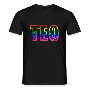 Teo RS Rainbow - Men's T-Shirt - black - Front - AI Model Male 178 light (178cm)