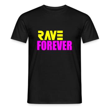 Rave pour toujours - T-shirt homme - noir - Devant - AI Model Male 178 light (178cm)
