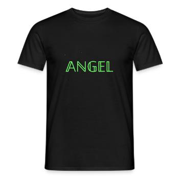 angel v.3 | original by. MMJ49 - Men's T-Shirt - black - Front - AI Model Male 178 light (178cm)