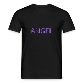 angel v.2 | original by. MMJ49 - Men's T-Shirt - black - Front - AI Model Male 178 light (178cm)