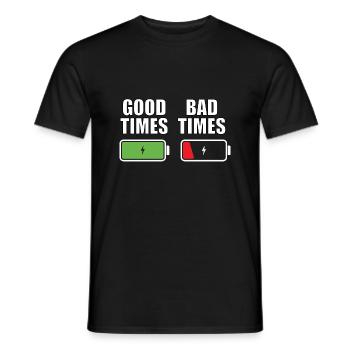Good Battery Bad Battery - Männer T-Shirt - Schwarz - Vorne - AI Model Male 178 light (178cm)