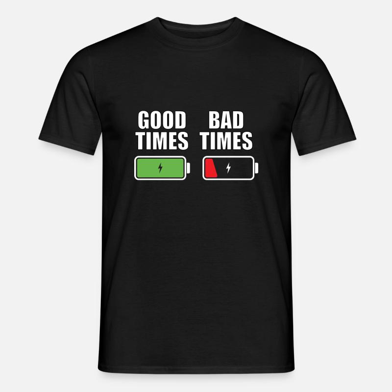 Good Battery Bad Battery - Männer T-Shirt - Schwarz