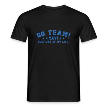 Go Team Yay, Sports And Games Competition Team - Männer T-Shirt - Schwarz - Vorne - AI Model Male 178 light (178cm)