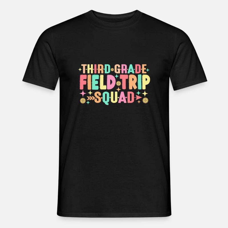 Lehrerschüler Dritte 3. Klasse Exkursionstruppe - Männer T-Shirt - Schwarz