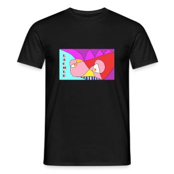 Lächle - Männer T-Shirt - Schwarz - Vorne - AI Model Male 178 light (178cm)