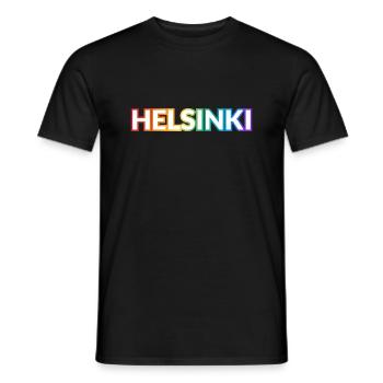 Helsinki Gay Pride Finland LGBTQ - Men's T-Shirt - black - Front - AI Model Male 178 light (178cm)