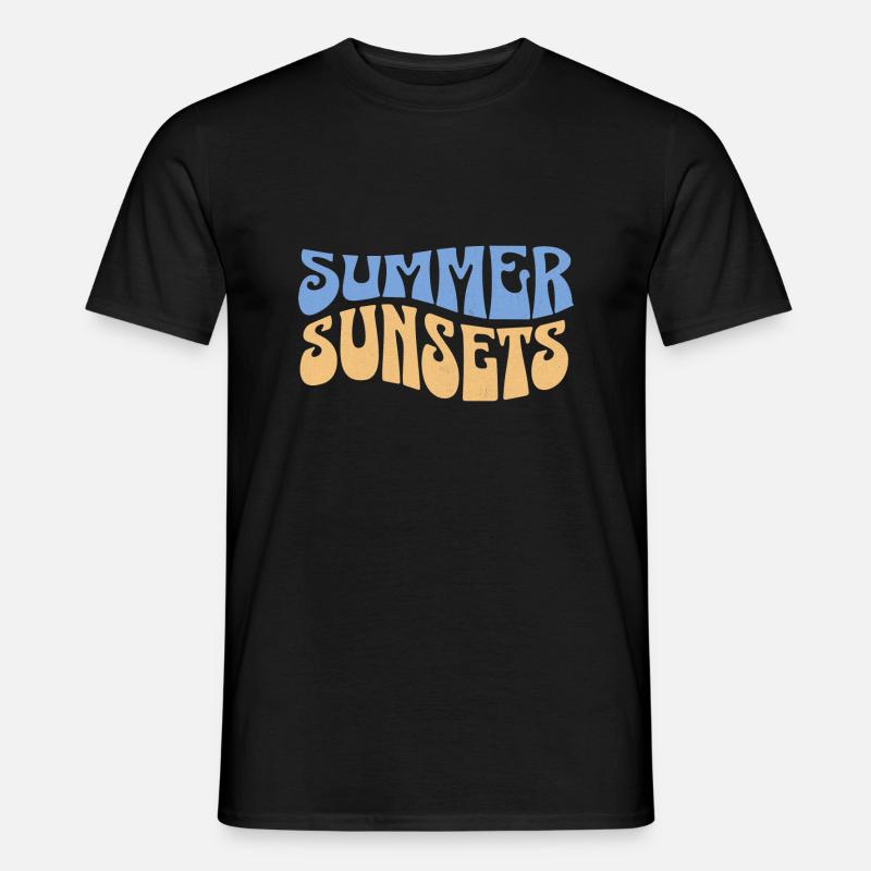 Summer Sunsets Magic - Männer T-Shirt - Schwarz