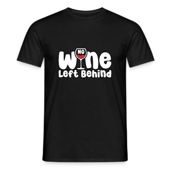No wine Left Behind - Men's T-Shirt - black - Front - AI Model Male 178 light (178cm)