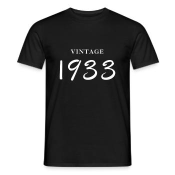 Jahrgang 1933 - Jubiläums-Geschenkidee - Männer T-Shirt - Schwarz - Vorne - AI Model Male 178 light (178cm)