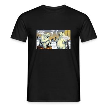 Noël Ours Polaires Pôle Nord Fumer Cigarette - T-shirt homme - noir - Devant - AI Model Male 178 light (178cm)